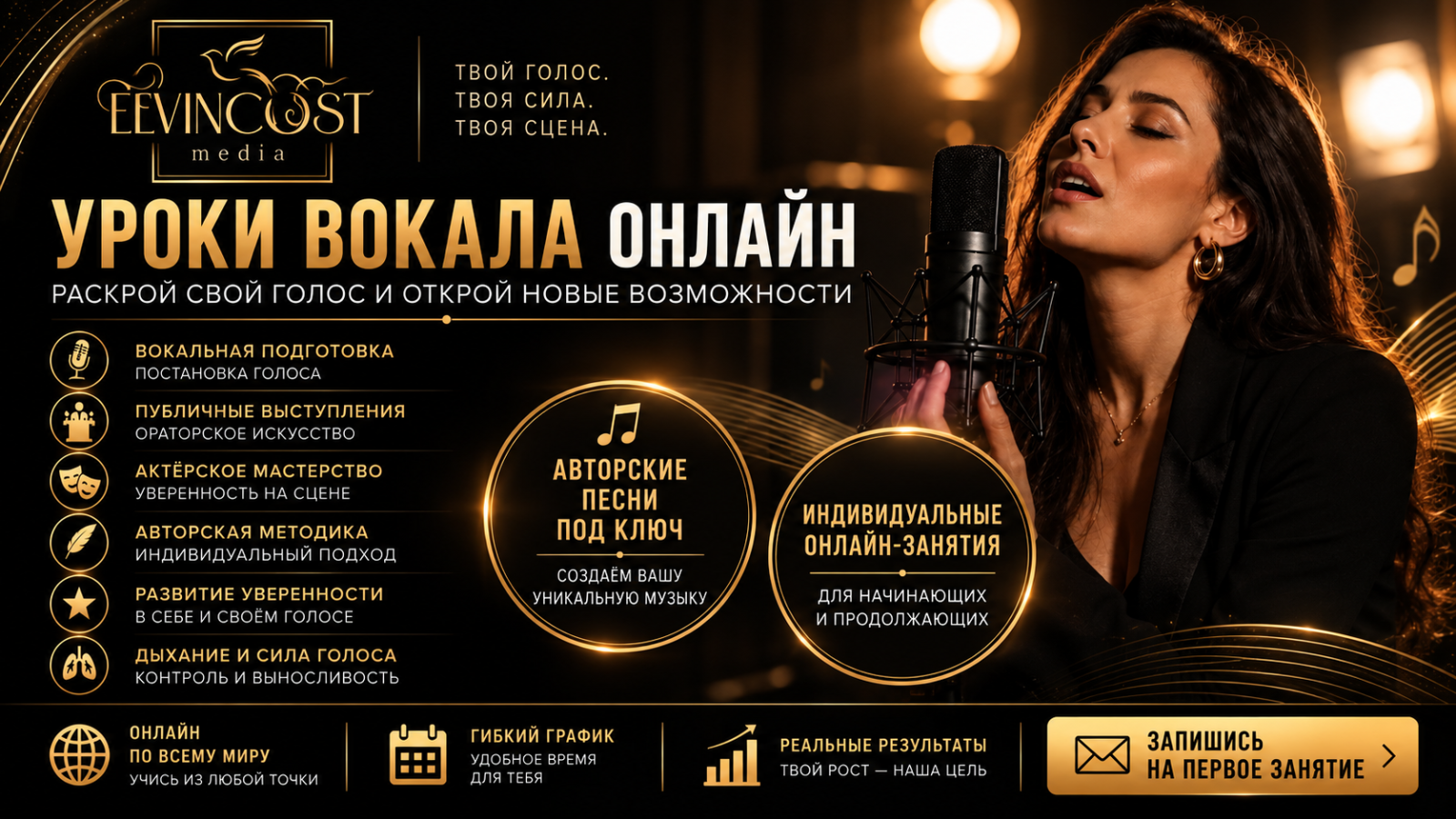 Онлайн-уроки вокала для детей и взрослых