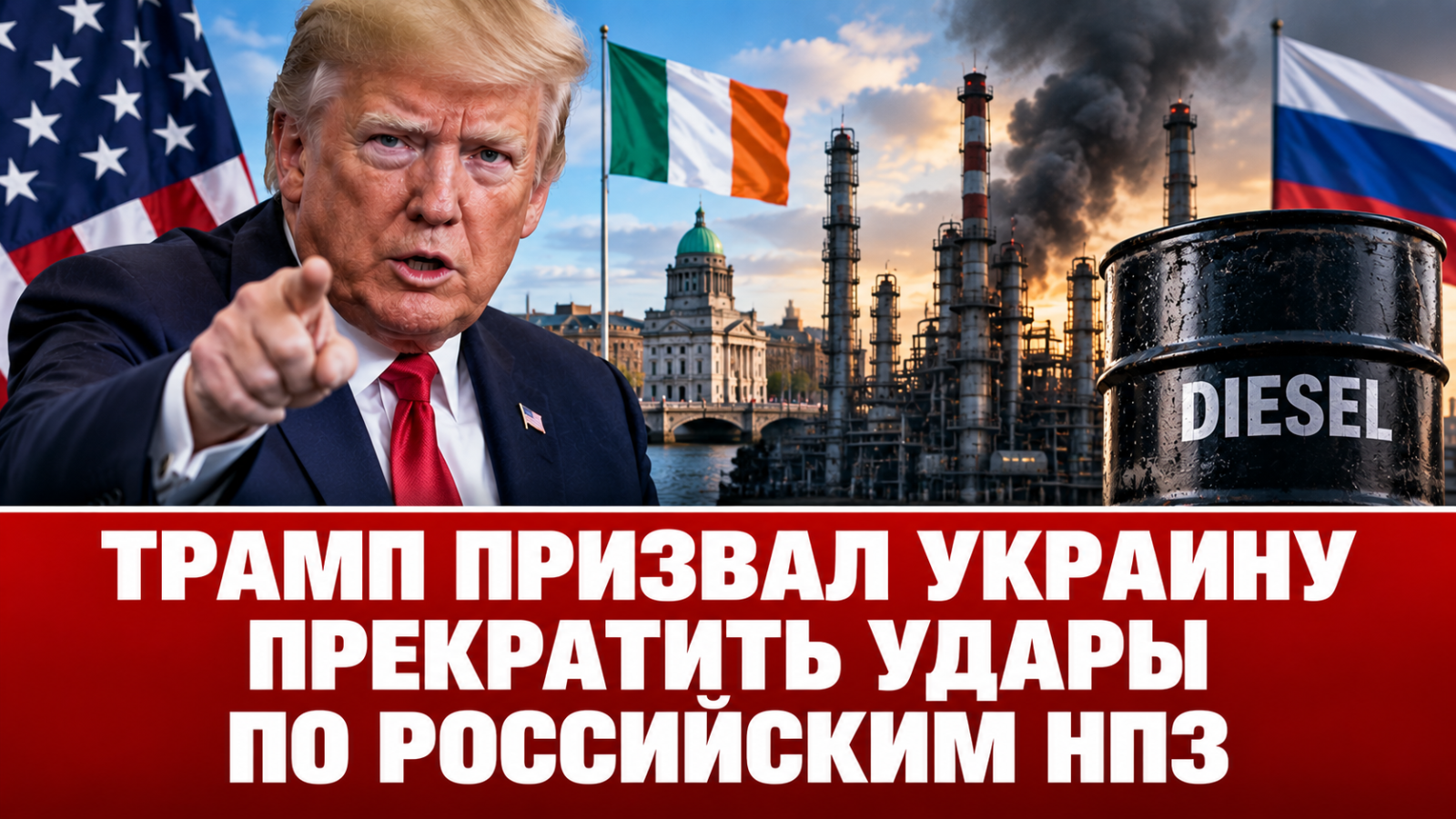 Трамп призвал Украину прекратить удары по российским НПЗ: что произошло и почему заговорили о мировых ценах на топливо