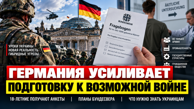Германия усиливает подготовку к возможной войне: что меняется для населения и 18-летних мужчин