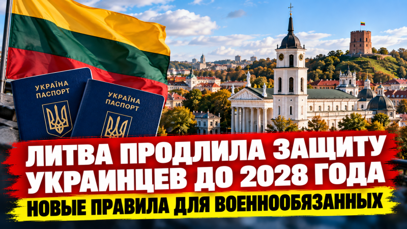 Литва продлила временную защиту украинцев до 2028 года, но ввела новые требования для военнообязанных